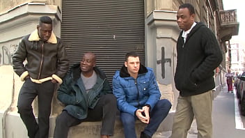 Greedy Romanian Whore Gets Her Holes Stretched By A Gang Of Massive Black Cocks.
