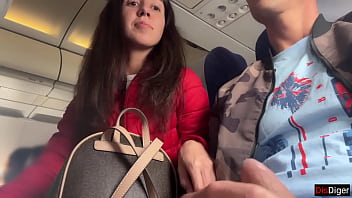 Exhibitionist’s Mile-high Thrill: Stroking Hard And Flashing Cock For A Crowded Cabin