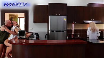 Almost Caught By The Mother-in-law While Taking A Surprise Anal Creampie In The Kitchen As She Cooked Breakfast