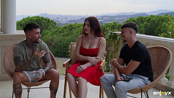 Voluptuous Ginger Vixen Devours Two Hung Young Studs In A Lingerie-clad Fuck Fest