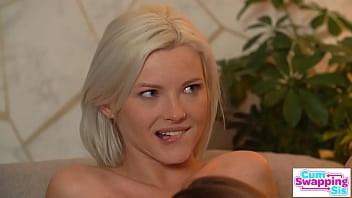 Hot Stepsister Zazie’s Threesome Treat: Sharing Stepbrother’s Load With Girlfriend Olivia Sparkle
