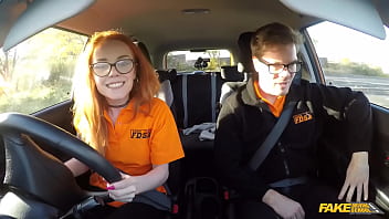 Naughty British Redhead Ella Hughes Gets Her Tight Little Pussy Pounded In The Front Seat During A Steamy Driving Lesson.