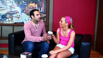 Saucy Blonde Bombshell Ally Kay Goes Down For A Deep, Sloppy Blowjob Before Getting Pounded Hard