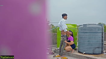 Unprotected Rooftop Fucking – Don’t Fill My Pussy With Cum