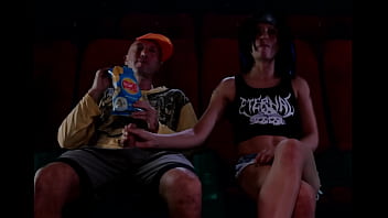 A Steamy, Secret Handjob Under The Cover Of Darkness In A Crowded Movie Theater