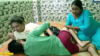 My Man Couldn’t Resist Sharing His Hard Cock With Me And His Sexy Bhabhi In A Wild Threesome!