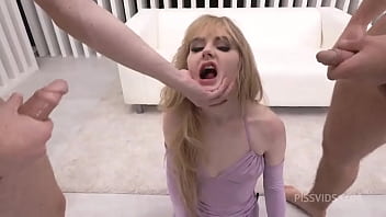 Triple-stuffed Gangbang Whore Gushes Rivers Of Squirt As Massive Cocks Flood Her Greedy Holes Before A Cheering Crowd.