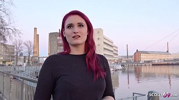 Greedy Ginger Student Melina Gets Railed On The Street For Cash During A Raw Casting Call