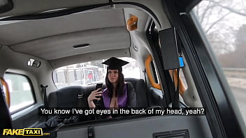 Naughty Coed Melany Mendes Sheds Her Graduation Gown For A Steamy Ride In Fake Taxi.
