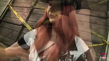 Sultry Redhead Cop Melody Jordan Gets A Sticky Facial After Deepthroating And Riding A Thick Cock