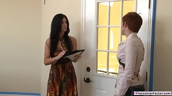 Petite Milf Gets Pounded By Her Ravenous Lesbian Client