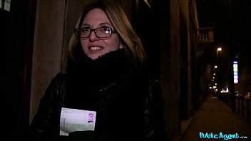 Naughty French Girl In Glasses Gets Ravaged On A Public Staircase