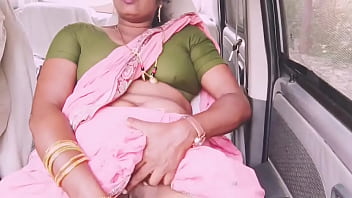 Seductive Housewife Sneaks Away To Fuck Her Boyfriend In The Car, Whispering Filthy Telugu Desires.