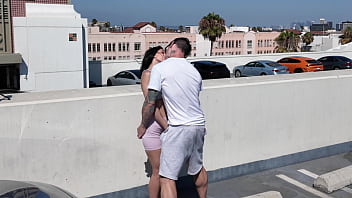 Freshly Legal Latina Stretched Wide By A Thick Monster Cock On The Rooftop