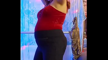 Business Casual Attire Barely Containing Steffi’s Hotwife Pussy As She Grinds And Sways In A Seductive Dance.