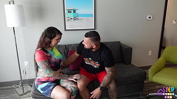 Naughty Stepsister Neveah Rose Gets Down And Dirty With Her Brother