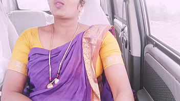 Sweaty House Maid Fucks In The Car With Dirty Telugu Whispers