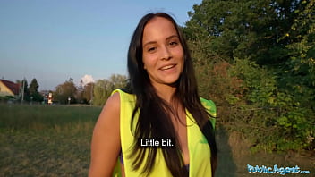 A Hot Brunette Criminal Gets Dragged Into The Woods For A Rough, Outdoor Pounding