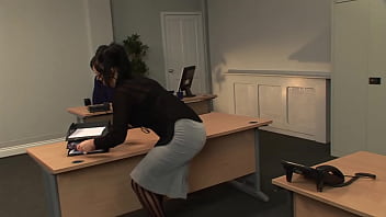 Spreading Her Cheeks Over The Boss’s Desk, Kerry Louise Gets Railed From Behind