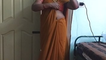 Desi Indian Hottie In A Saree, Vanitha, With Her Massive Tits And Shaved Pussy, Rubbing Her Nipples And Fingering Herself Hard