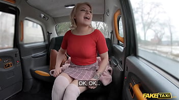 Sneaky Slut Flashes Her Tits And Ass For A Quicker Fuck In The Back Of A Fake Taxi