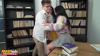 Study Room Quickie: Petite Slut’s Panties Soaked Before Threesome Face-drenching With Daphne Klyde And Maria Wars’ Squirting Climax