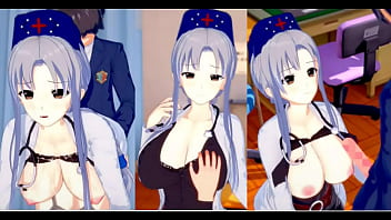 東方プロジェクトの八意永琳を大胆に愛撫！巨乳を揉みしだく濃厚3dcgアニメーション