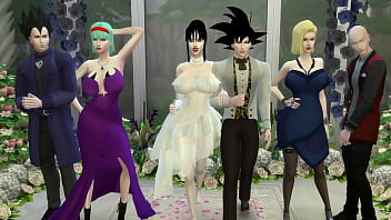 La Boda Romántica De Goku Y Chichi Se Convierte En Una Escena Caliente Donde Ella Es Follada Como Una Perra En Celo, Dejando Al Cornudo Marido Mirando.