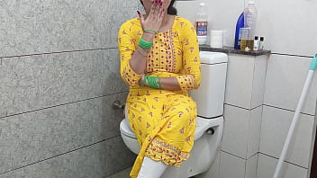Desi Stepmom Gets Nasty With Her Stepson In The Bathroom, Moaning In Hindi