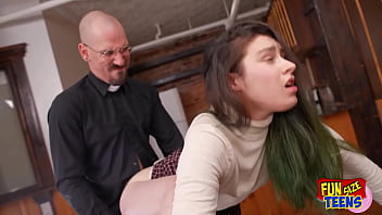 Tiny Teen Takes A Pounding From A Massive Cock
