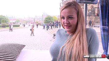 Curvaceous Blonde Bombshell Candy Alexa Gets Her First Taste Of Public Pleasure, Moaning Shamelessly For All To Hear