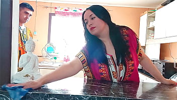 Spicy Indian Stepmom Fucks Her Horny Stepson In The Kitchen
