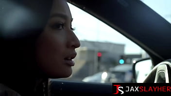 Tiny Avery Black Gives A Massive Black Cock A Wet And Wild Blowjob In The Car Before Getting Pounded