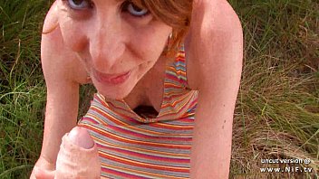 Filthy French Ginger Slut Gets Her Ass Pounded And Ends Up With A Face Full Of Cum In The Great Outdoors