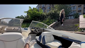 Sizzling Blonde Bombshell In Lace Gets Railed By The Captain On His Yacht