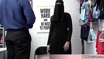 Busty Muslim Babe Hides Her Stolen Goods Under Her Tight, Tempting Clothes