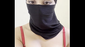 A Veiled Temptress In Niqab Flaunts Her Full, Heavy Breasts And Lusciously Rounded Tits
