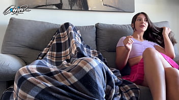 Early Arrival: Step Sister Catches Step Brother Stroking To Porn And Takes Over With A Greedy Handjob