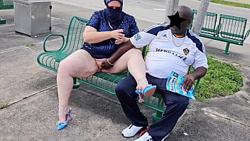 Busty Bbw Hijab Milf Gets Her Thick Pussy Lips Soaked By A Stranger’s Double Load At The Bus Stop