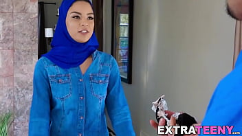 Young Arab Beauty Maya Bijou Takes Two Cocks Deep In Her Throat And Gets Painted With A Messy Facial In A Wild Threesome