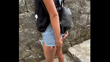 Slim, Statuesque Brunette Teen Bares Her Perfect Natural Tits In Public Before Taking A Risky Deepthroat Pounding And Getting Railed In Messy Doggy Style.