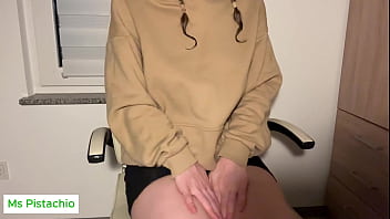 Naughty Asian Co-ed Fingering Herself Under The Desk During Virtual Lecture