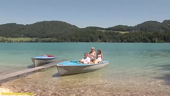 Naked Teutonic Beach Gangbang