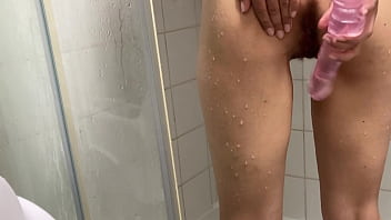 Amateur Arab Teen Moans Through A Shower Orgasm On Eid, Riding A Massive Toy