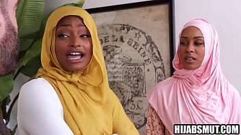 Stepdad Takes Hijab Teen Hard While Stepmom Pins Her Down