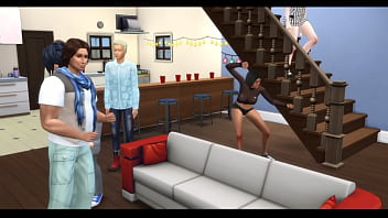 Gabby And Abby’s Wild Frat Party Gangbang And Bukkake