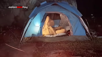 Passionate Asian Lovers Sneak Steamy Tent Tryst As Campmates Slumber