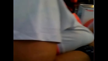 Tight T-shirt Straining Over Full Desi Curves