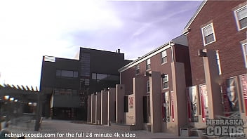 Exhibitionist Co-ed Bares All In Public Campus Display