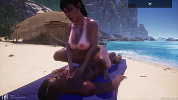 Beachside Milf Shey’s Bikini-clad Ride On Locu’s Massive Black Cock Ends In A Squirting, Cum-draining Spectacle